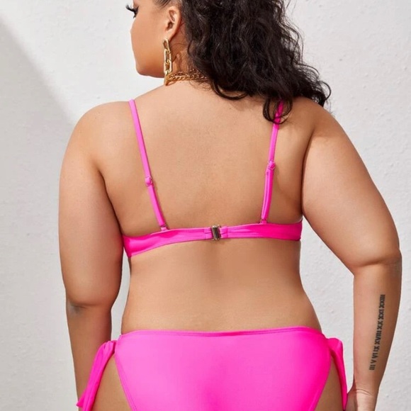 Pink Two Piece Bathing Suit - Picture 2 of 2